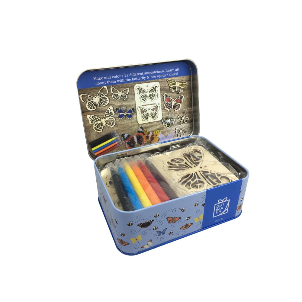 Butterflies & Bees Suncatcher Kit Gifts in a Tin