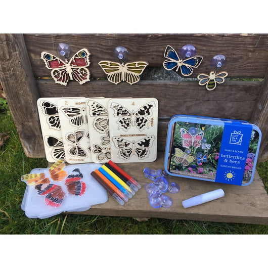 Butterflies & Bees Suncatcher Kit Gifts in a Tin