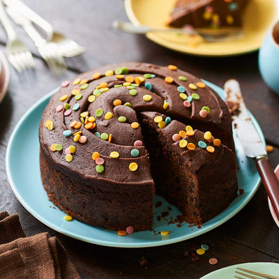 Chocolate Birthday Cake with Sprinkles