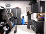 Pro Series 10 Piece Cabinet Set with Lockers, Tool Drawer Cabinet and 84 in. Worktop