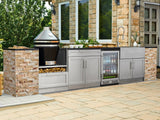 Outdoor Kitchen Signature Series 9 Piece Cabinet Set With Kamado, Platinum Grill and Grill Cabinet