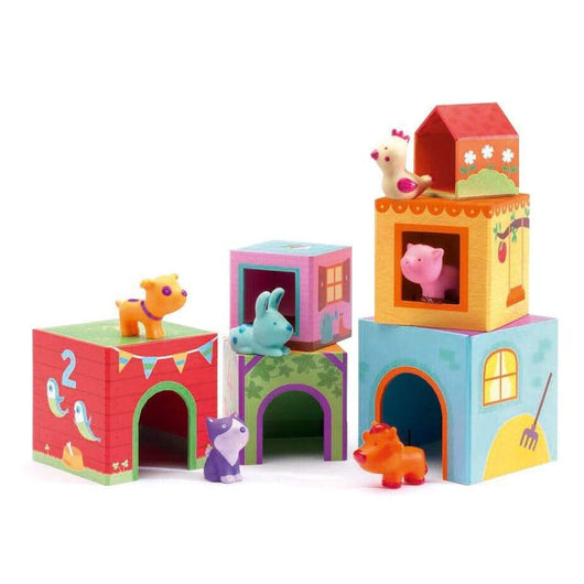 Djeco Topanifarm Stacking Cubes for infants