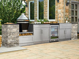 Outdoor Kitchen Signature Series 9 Piece Cabinet Set With Kamado, Platinum Grill and Grill Cabinet
