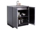 Outdoor Kitchen Aluminum Sink Cabinet - Slate Gray