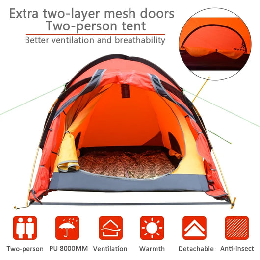 Ultralight Waterproof Alpine Tent 4 Season 2 Person