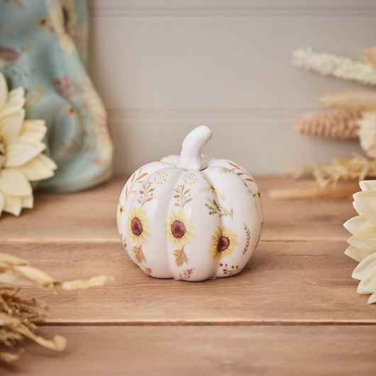 Floral Autumn Pumpkin Ornament - 4 styles