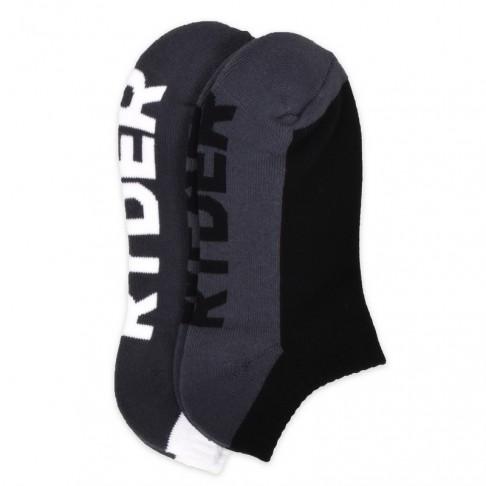 Mens Socks 2 Pack - Black/Grey and White/Grey