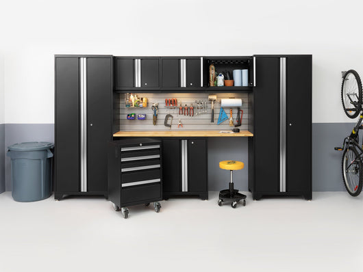 Bold Series 6 Piece Cabinet Set with Tool, Base, Wall Cabinets and 30 in. Locker