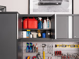 Pro Series 14 Piece Cabinet Set with Lockers, Base, Wall, Tool Drawer Cabinets and 56 in. Worktop