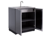 Outdoor Kitchen Aluminum Sink Cabinet - Slate Gray