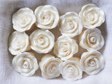 3 tier Wedding Cake with White Lustre Roses