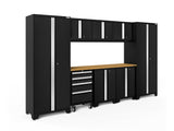 Bold Series 9 Piece Cabinet Set with 2 Base, Tool, Wall Cabinets and 30 in. Lockers