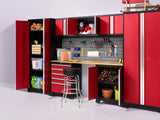 Pro Series 7 Piece Cabinet Set with Base, Wall, Tool Drawer Cabinet, Lockers and 56 in. Worktop