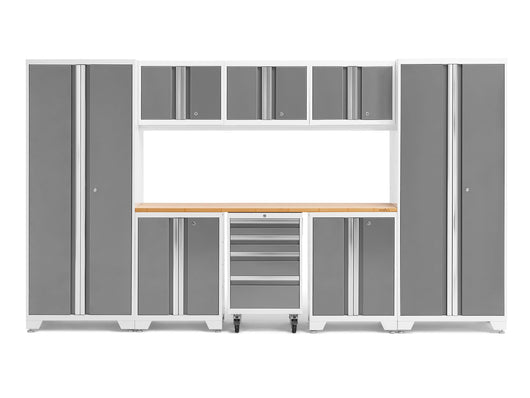 Bold Series 9 Piece Cabinet Set with 2 Base, Tool, Wall Cabinets and 30 in. Lockers