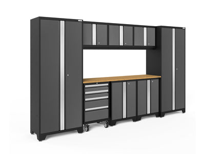 Bold Series 9 Piece Cabinet Set with 2 Base, Tool, Wall Cabinets and 30 in. Lockers